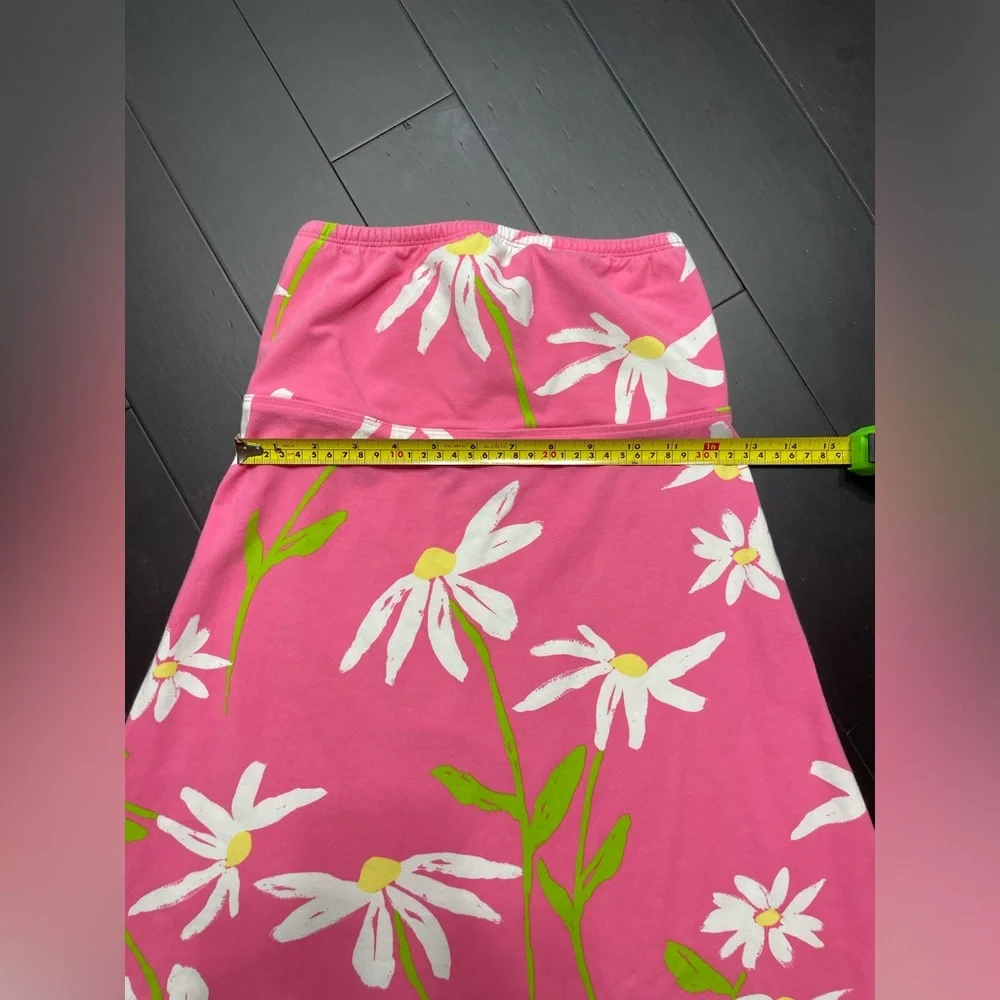 LILLY PULITZER Dress Size XS Strapless Hotty Pink Twirlers Floral Women’s - Picture 4 of 7